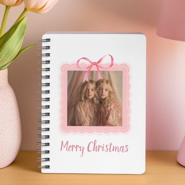 Personalized Merry Christmas Family Photo Notebook (Creator Uploaded)