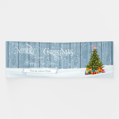 Personalized Merry Christmas Family wishes Banner