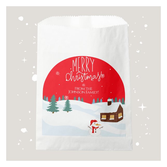 Personalized Merry Christmas Favor Bags (Personalized Merry Christmas Favor Bags)