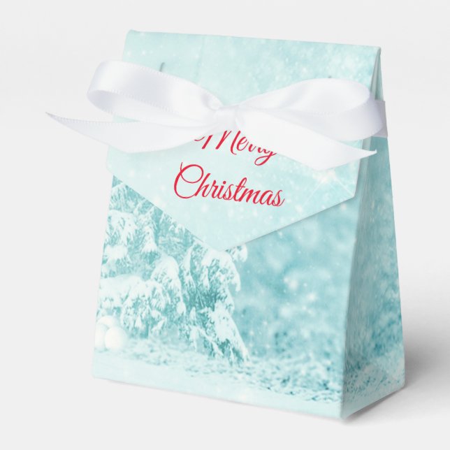 Personalized Merry Christmas Favor Boxes (Front Side)