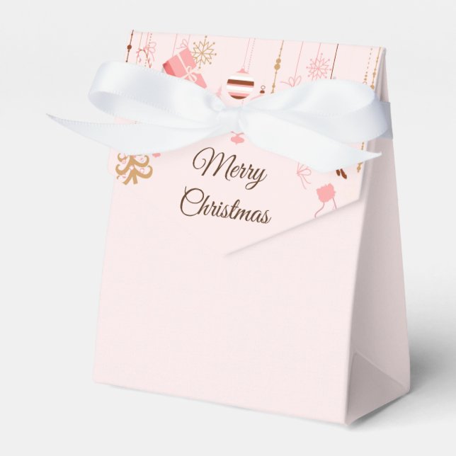 Personalized Merry Christmas Favor Boxes (Front Side)