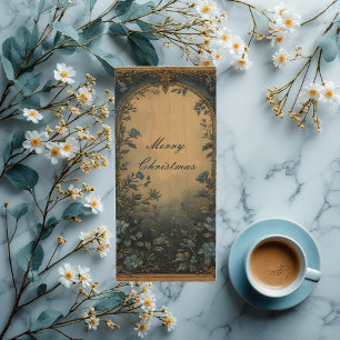 Personalized Merry Christmas French Toile Frame  Wood Flash Drive