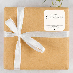 Personalized Merry Christmas Gift Label