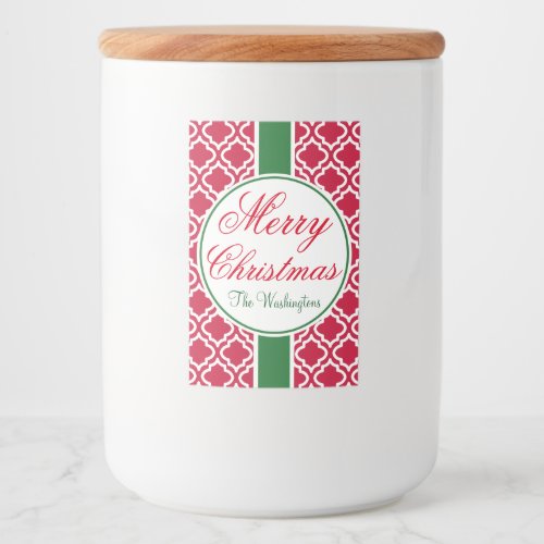 Personalized Merry Christmas Gift Tag Food Labels 