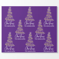 Chic Rose Gold Glitter Pink Christmas Tree Pattern Wrapping Paper
