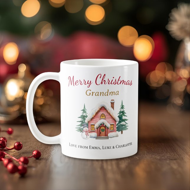 Personalized Merry Christmas Grandma Mug (Creator Uploaded)