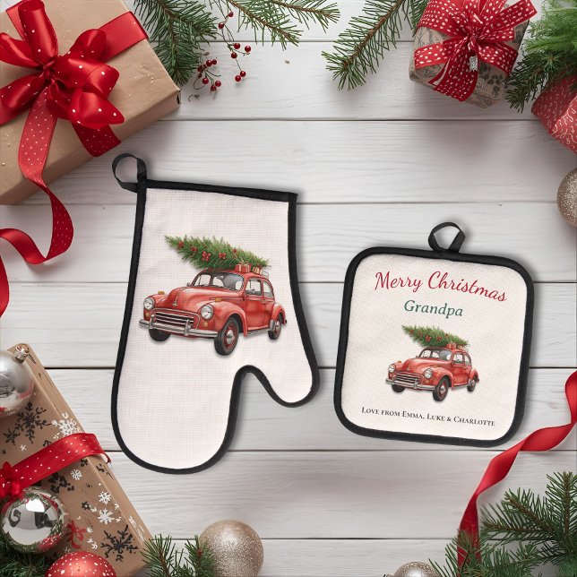 Personalized Merry Christmas Grandpa Kitchen Set (Creator Uploaded)