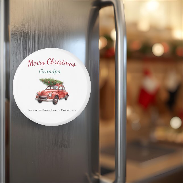 Personalized Merry Christmas Grandpa Magnet (Creator Uploaded)