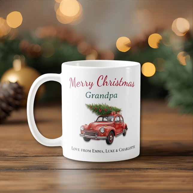 Personalized Merry Christmas Grandpa Mug (Creator Uploaded)