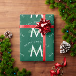Personalized Merry Christmas Green Monogram Wrapping Paper<br><div class="desc">A personalized stylish "Merry Christmas" monogram design with a Xmas green background color. An ideal festive custom design for the holiday season. Customize the monogram and make it your own!</div>