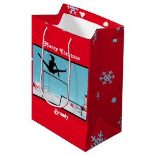 Personalized Merry Christmas Gymnastics Gift Bag