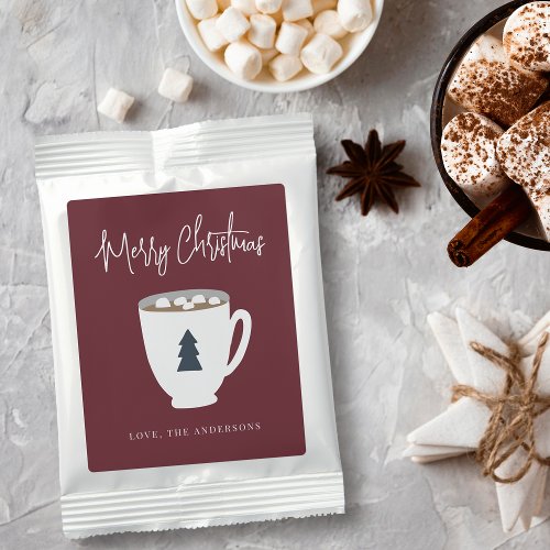 Personalized Merry Christmas Hot Chocolate Drink Mix