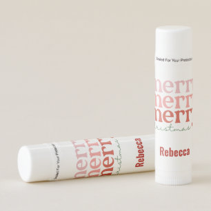 Personalized Merry Christmas Lip Balm