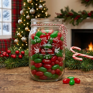 Personalized Merry Christmas Mason Jar