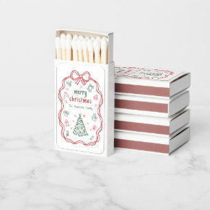 Personalized Merry Christmas Matchboxes