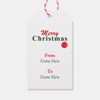 Personalized Merry Christmas, Ornament Red Green