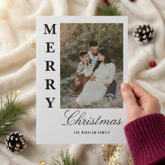 Personalized Merry Christmas Photo Card – Editable