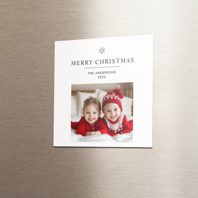 "Personalized Merry Christmas Photo & Name Magnet  (Creator Uploaded)