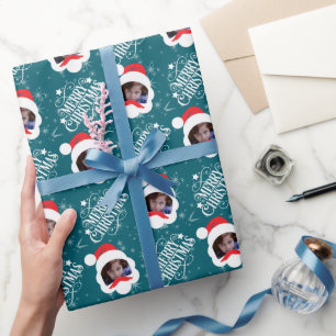 Personalized Merry Christmas Photo Wrapping Paper