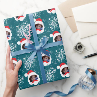 Personalized Merry Christmas Photo Wrapping Paper