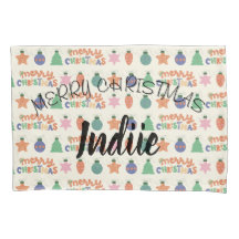 Personalized Merry Christmas Pillowcase