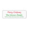 Personalized Merry Christmas Return Address Label
