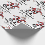 Personalized Merry Christmas Santa Claus Soccer    Wrapping Paper<br><div class="desc">Personalized Merry Christmas Santa Claus Soccer Wrapping Paper</div>