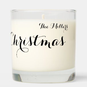 Personalized Merry Christmas Scented Candle