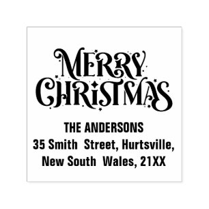 Personalized Merry Christmas  Self-inking Stamp