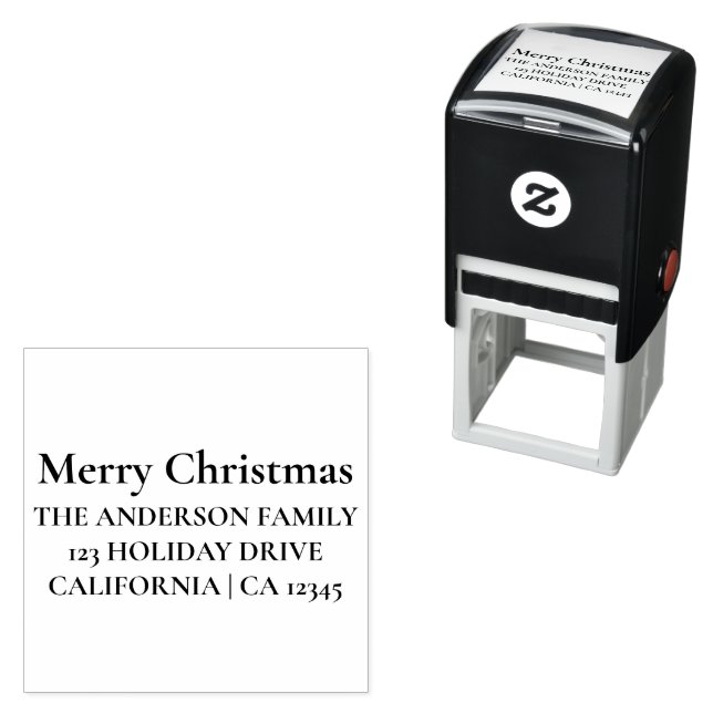 Personalized Merry Christmas  Self-inking Stamp (In Situ)