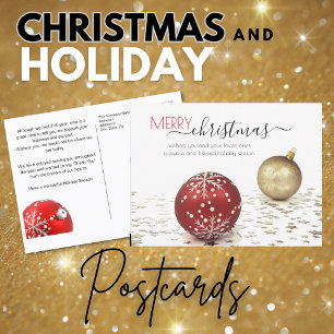 Personalized Merry Christmas Thank You Postcard