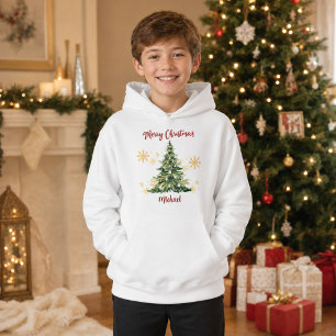 Personalized Merry Christmas Tree Boys’ Pullover