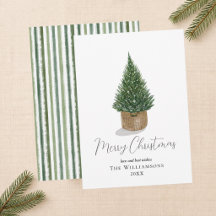 Personalized Merry Christmas Tree in Basket