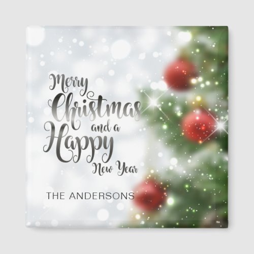 Personalized Merry Christmas Tree  Magnet