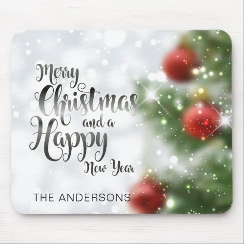 Personalized Merry Christmas Tree  Mousepad