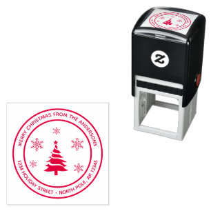 Personalized Merry Christmas Tree Self-Inking Stam Self-inking Stamp