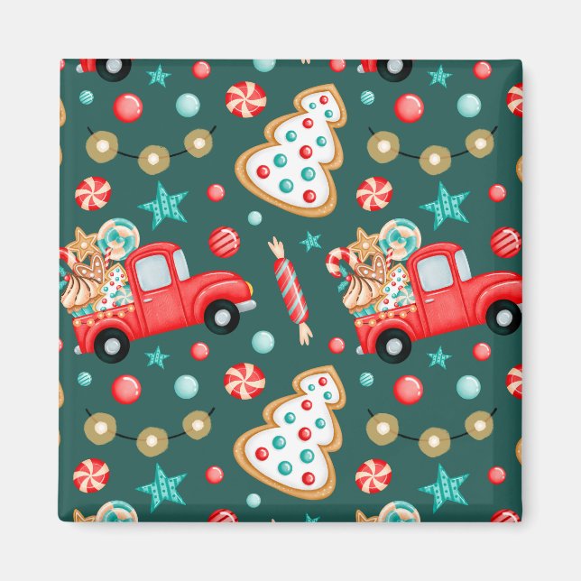 Personalized Merry Christmas Watercolor      Magnet (Front)