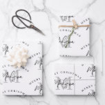 Personalized Merry Christmas White Monogram Wrapping Paper Sheets<br><div class="desc">A personalized "Merry Christmas" monogram design with a Xmas white background color. An ideal festive custom design for the holiday season. Customize the monogram and make it your own!</div>