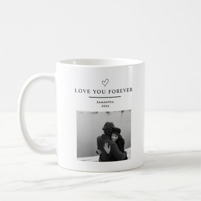 "Personalized Merry Christmas with Photo & Name Coffee Mug (Left)