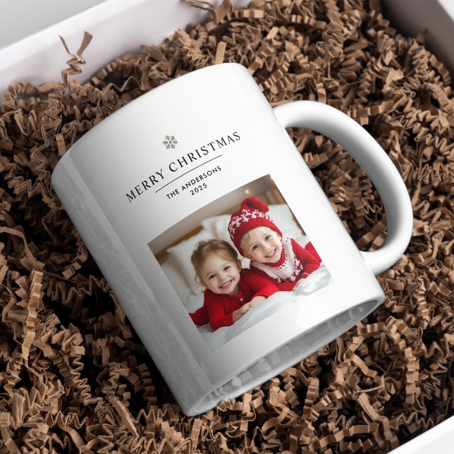 "Personalized Merry Christmas with Photo & Name Coffee Mug (Creator Uploaded)