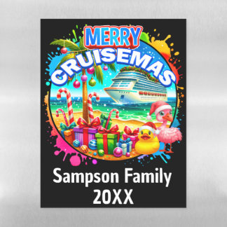 Personalized Merry Cruisemas Cruise Door Magnet Magnetic Dry Erase Sheet