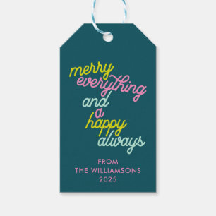 Personalized Merry Everything Holiday Christmas Gift Tags