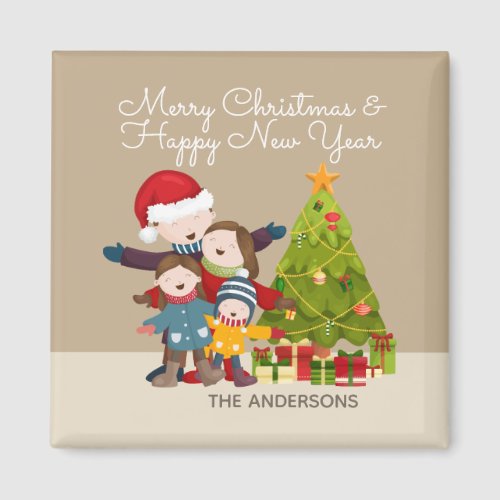 Personalized Merry Family Christmas  Magnet