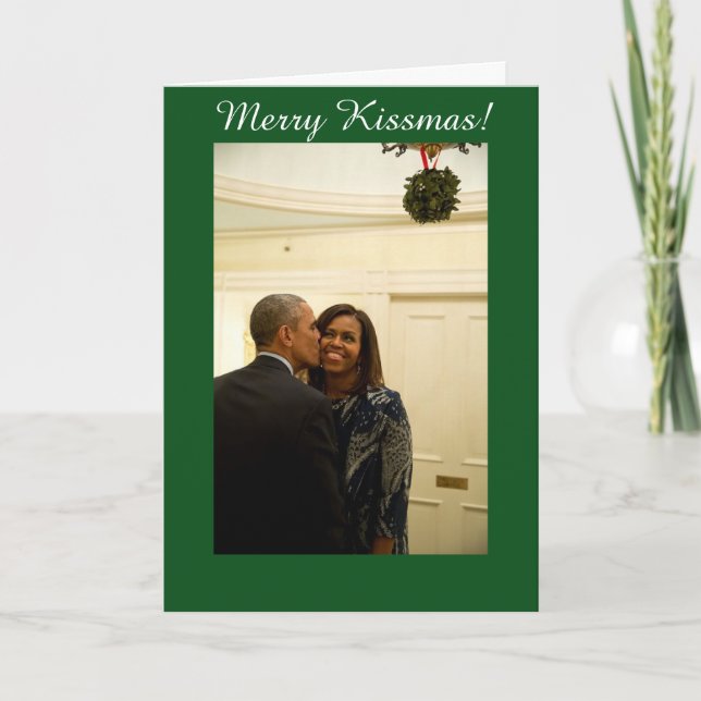 Personalized Merry Kissmas - Greeting Card (Front)