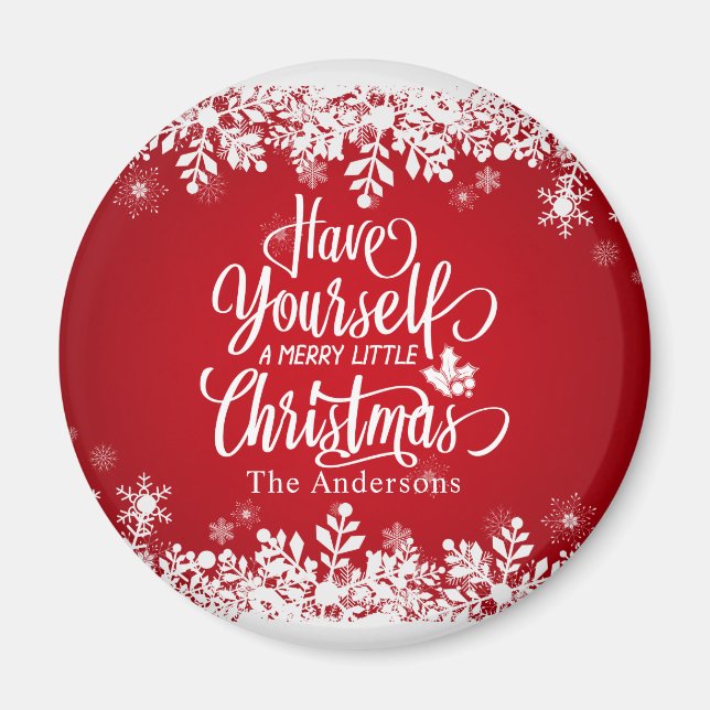 Personalized Merry Little Christmas | Magnet (Front)