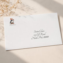 Personalized Merry Puffin Christmas Mail