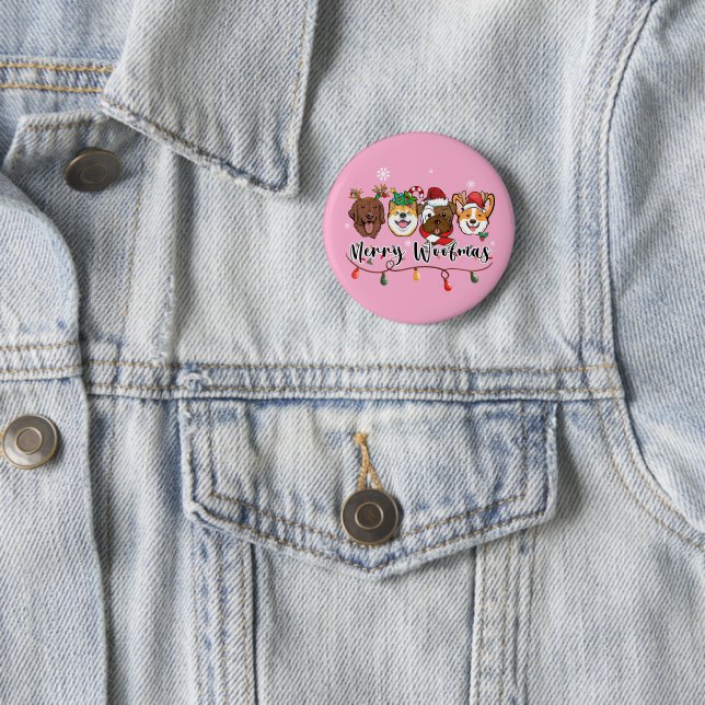 Personalized Merry Woofmas Button (In Situ)