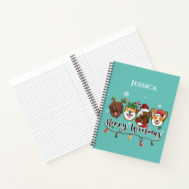 Personalized Merry Woofmas Notebook (Inside)