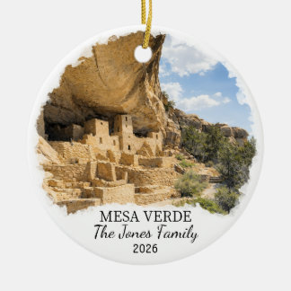 Personalized Mesa Verde National Park, Colorado Ceramic Ornament