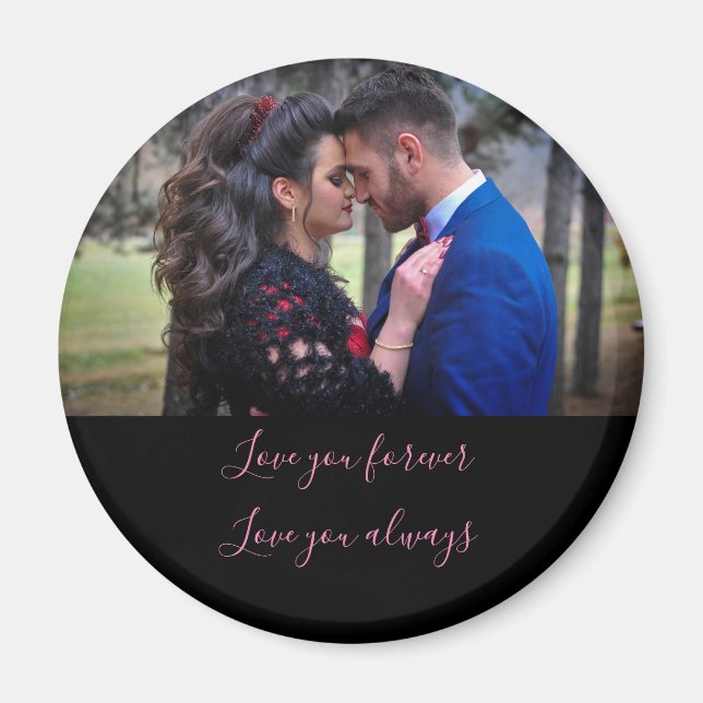 Personalized Message and Photo Love Magnet (Front)